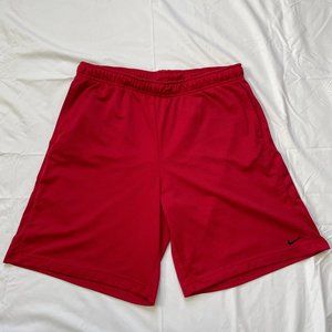 Nike Men's Red Mesh Basketball Shorts, Large